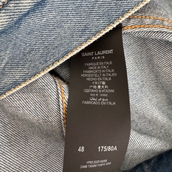 Saint Laurent Oversized Men's Jean Jacket - Like-New [48 or XL] - Picture 6 of 7
